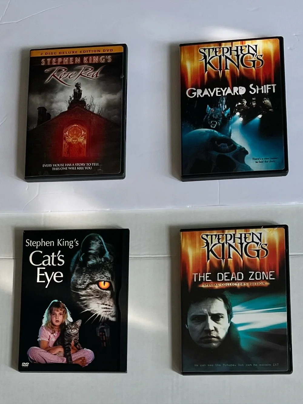 Stephen King DVD Lot of 4 – Rose Red, Graveyard Shift, Cat’s Eye, The Dead Zone